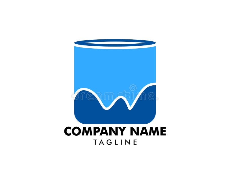 Paint Cans Logo Vector Icon Illustration Stock Vector Illustration of