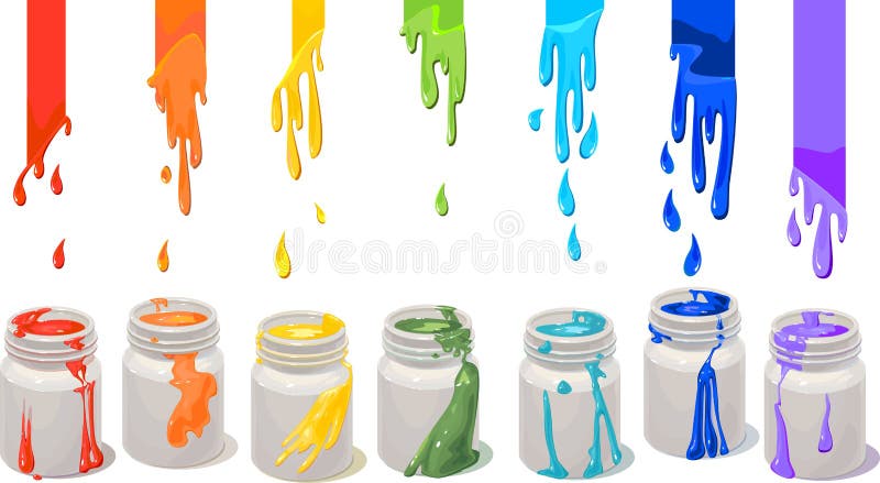 Paint cans royalty free illustration