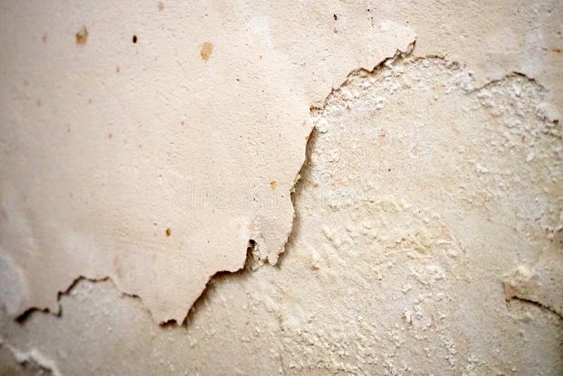 Damp Wall Cracks and Water Leaks. Crack and Split Wall Stock Photo