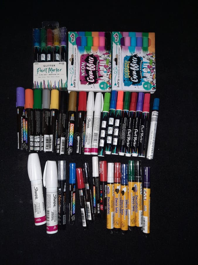 Paint markers editorial image. Image of sharpie, deco 233038685