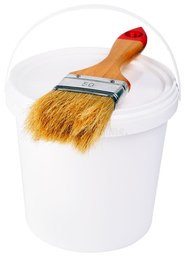 Paint pot and brush stock image. Image of paint, brush 18272563