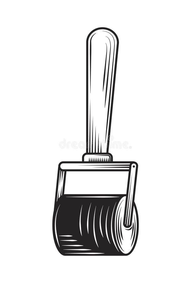 Paint roller art doodle stock vector. Illustration of painter 272090532
