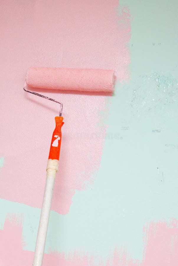 Paint roller stock photo. Image of creativity, green 36249308