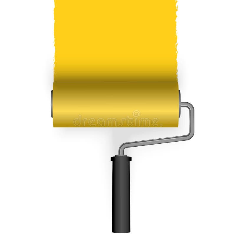 Paint Roller Concept with Marking Stock Vector Illustration of sale
