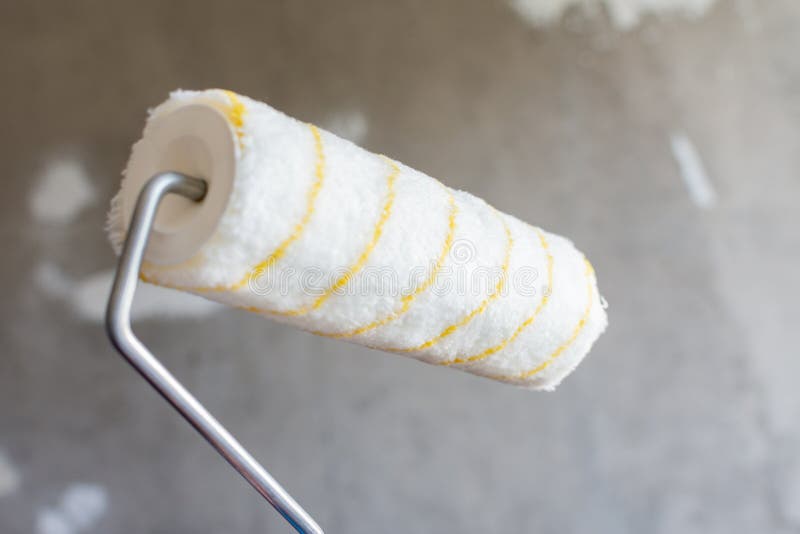 Paint Roller for Painting a Wall Stock Photo Image of protection