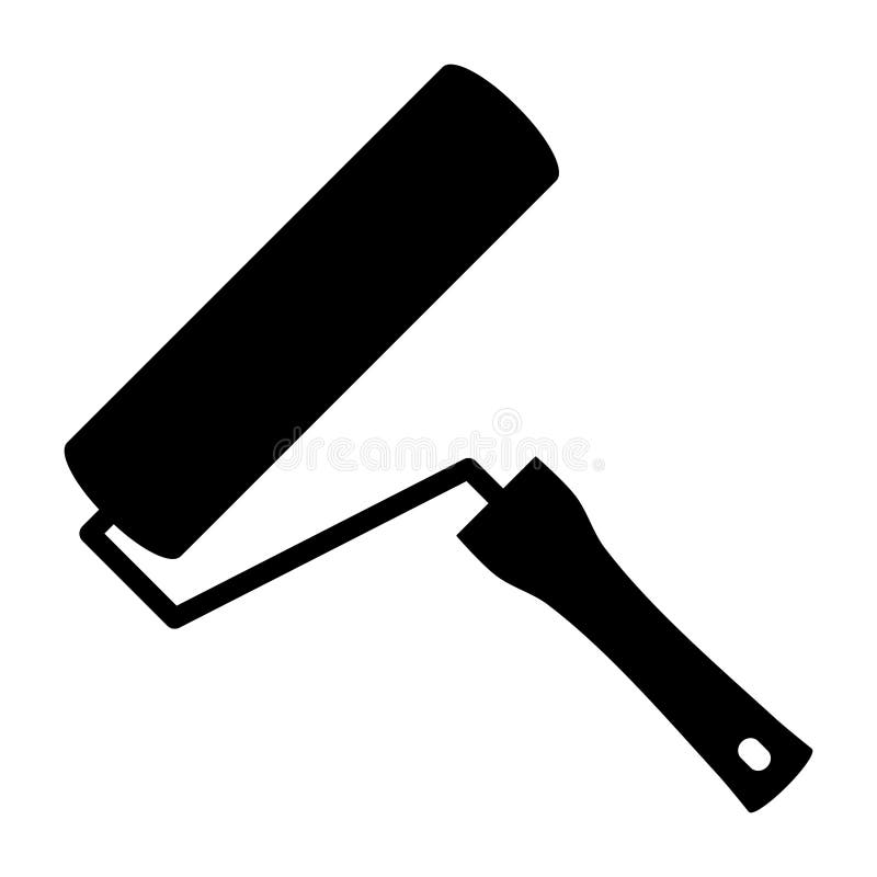 Brush Icon Silhouette. Vector Illustration Isolated on White Stock