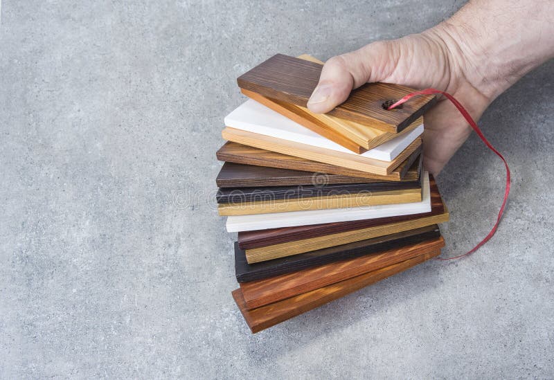 Paint Samples on Small Wooden Boards Stock Image Image of home, color