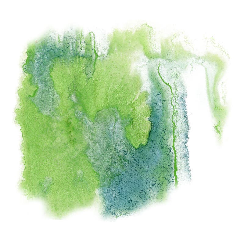 Paint splash color ink watercolor lime blue isolated stroke splatter watercolour aquarel brush