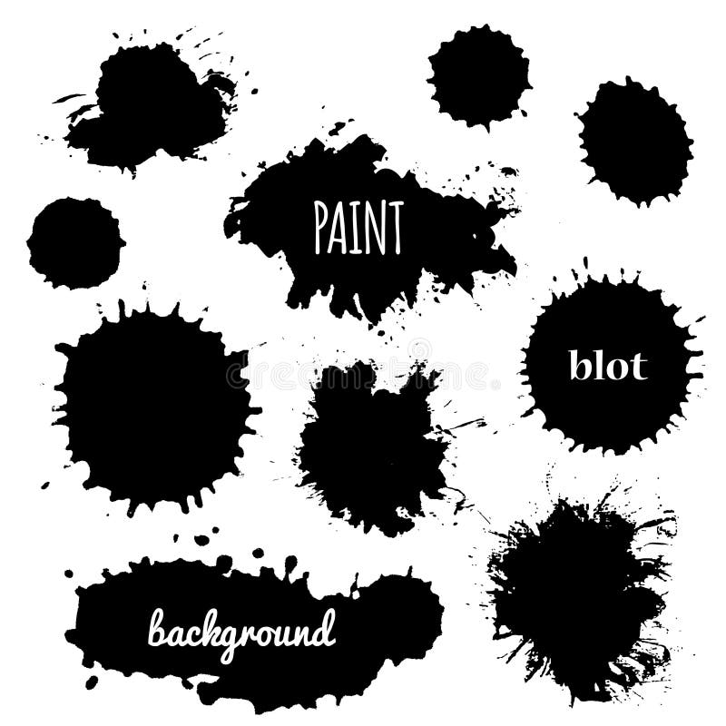 A Spray Paint Blotch With Drip Sweat Of Black Paint Stock Photo