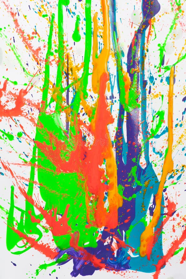 Paint splash on white background