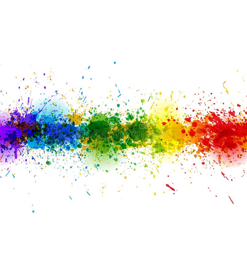 Paint Splashes Background Vector Banner Made Of Bright Paint Splashes Background Vector Banner Made Of Bright