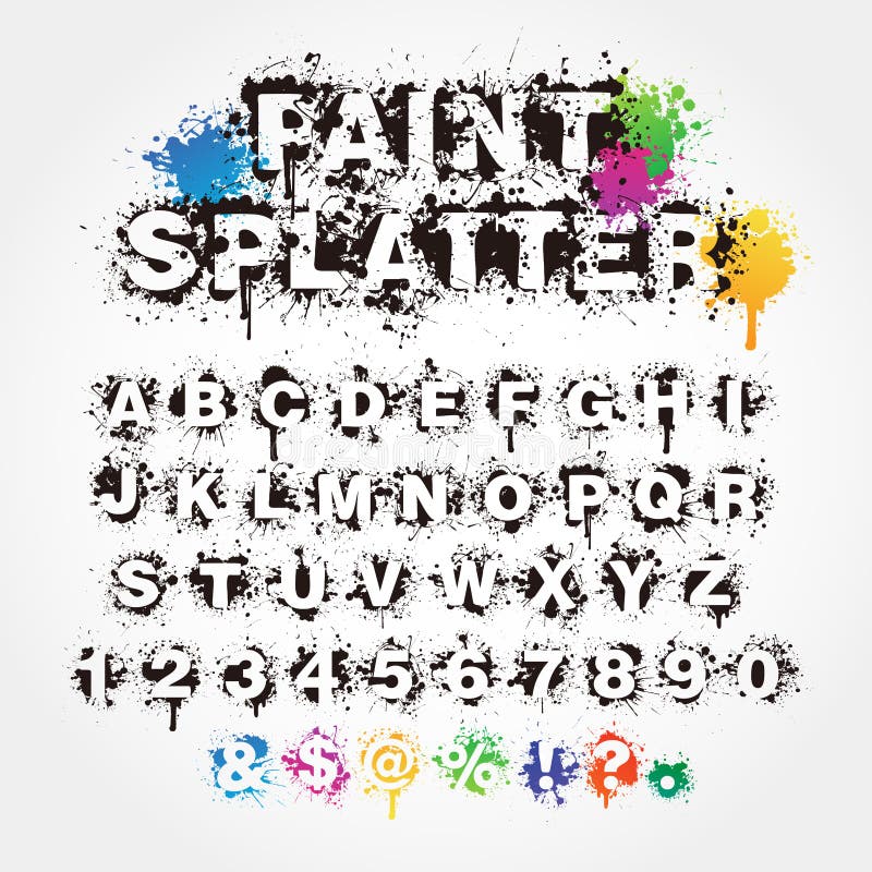 Paint Splatter Alphabet