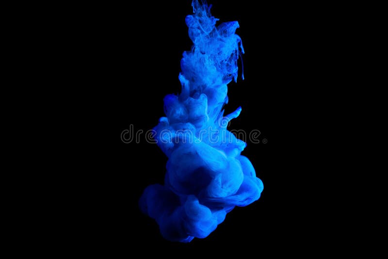 Paint Stream in Water, Colored Cloud, Abstract Background, Process of  Liquefaction Blue Dye on a Black Background Stock Photo - Image of color,  fantasy: 133367918