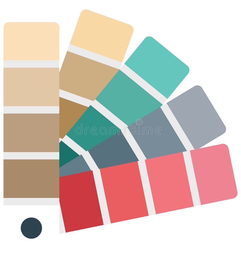 Paint Swatches, Colour Sampler Isolated Vector Icon Stock Vector -  Illustration of palette, sampler: 125592685