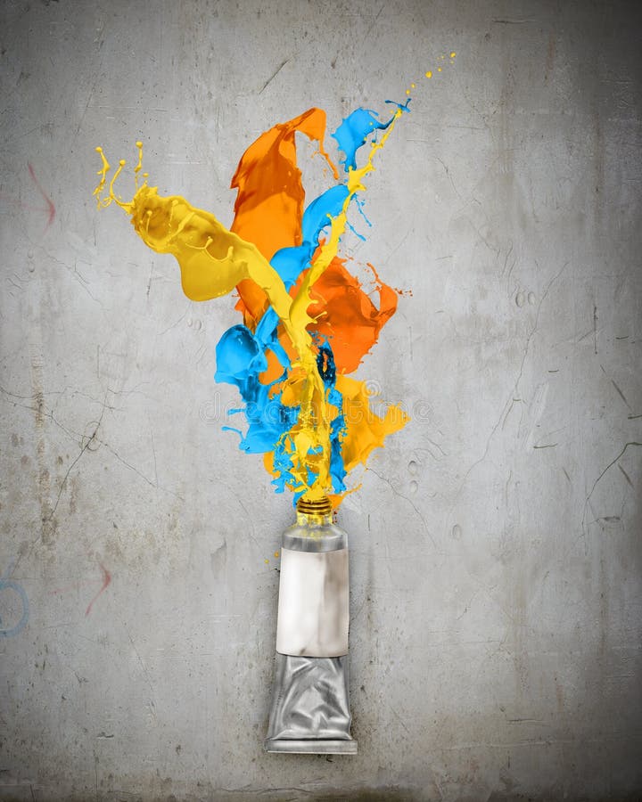 Paint tube stock image. Image of paint, colorful, spray 33385809