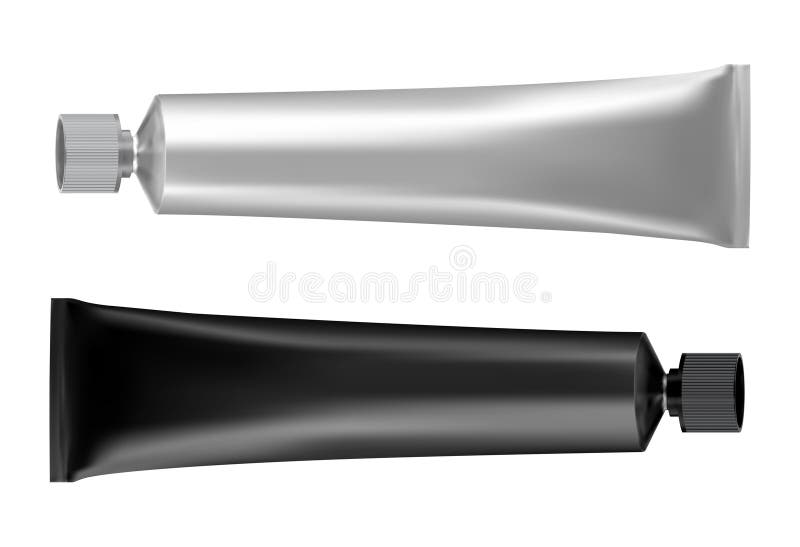 Paint Tube Isolated Vector Mockup. Dye Cream Container Stock Vector