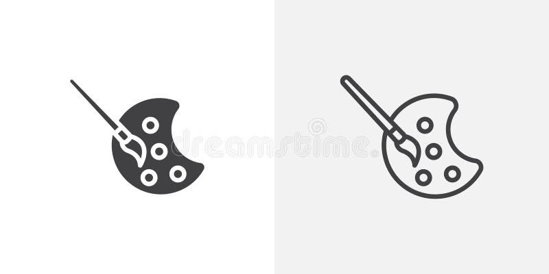 Paint vecor icon set royalty free illustration