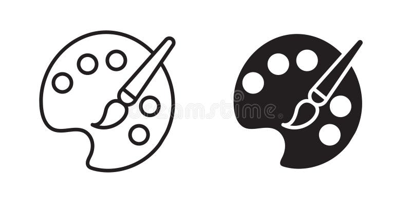 Paint vecor icon set stock illustration