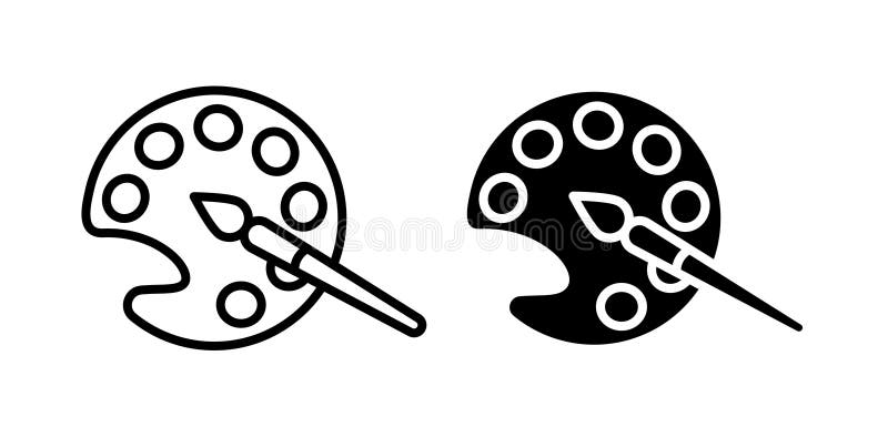 Paint vecor icon set royalty free illustration