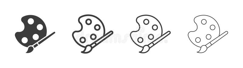 Paint vecor icon set stock illustration