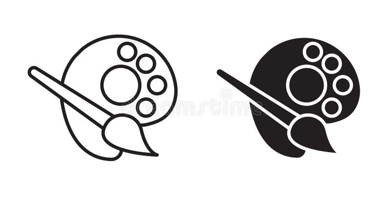 Paint vecor icon set vector illustration