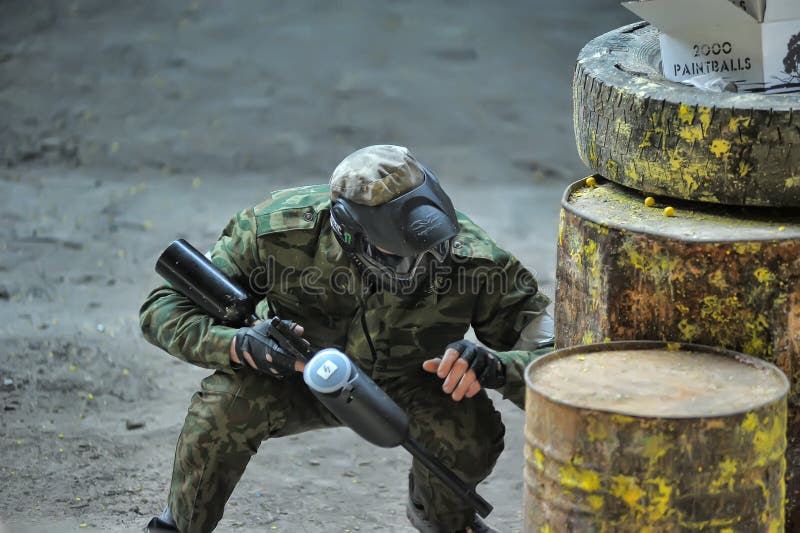 Paintball gracze fotografia royalty free