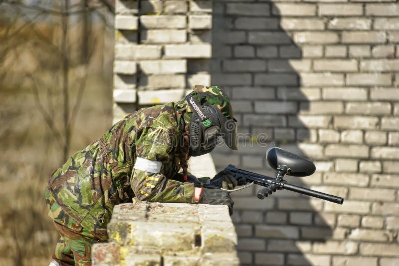 Paintball gracze obraz stock
