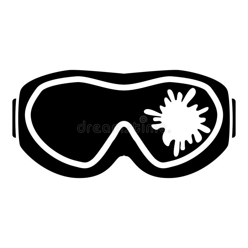 Paintball Mask with Mark of Paint Blot on Glass Icon Black Color Vector  Illustration Flat Style Image Stock Vector - Illustration of blots, blot:  164791698
