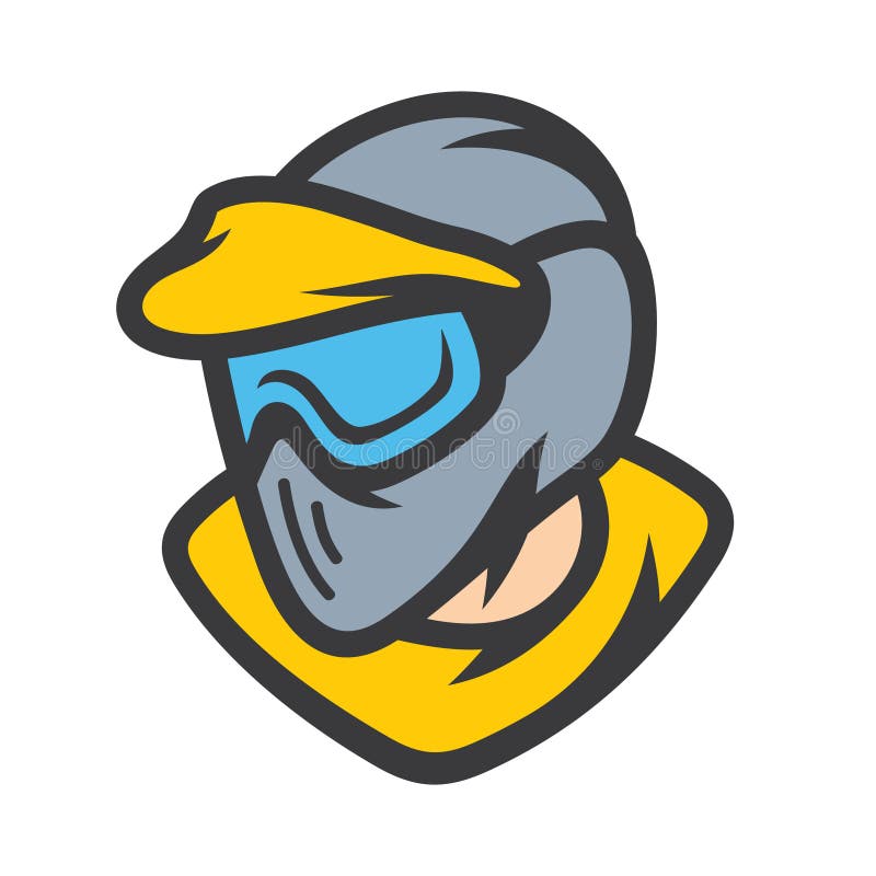 Paintball Mask Silhouette Sign Stock Vector Illustration of military