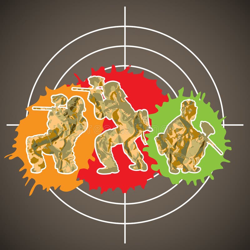 Paintball target stock vector. Illustration of competitive 14785804