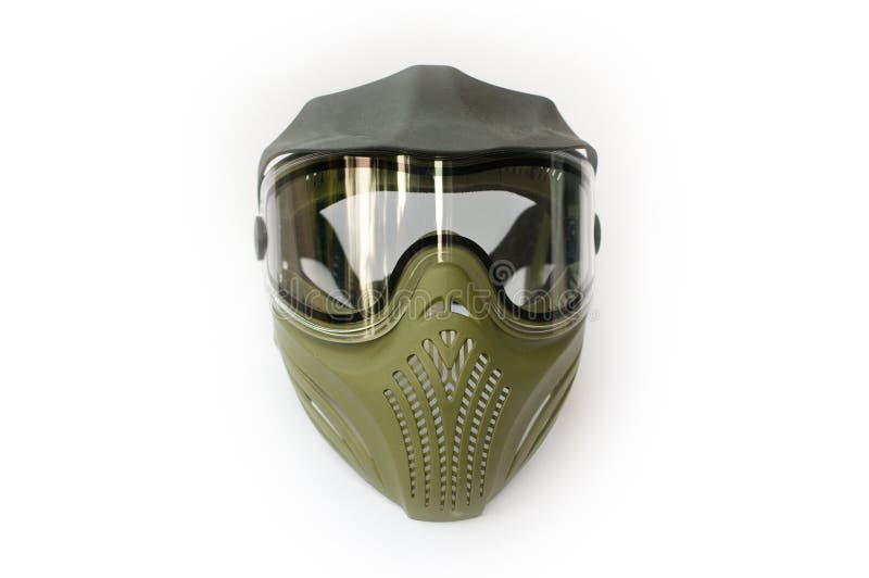Paintball protective mask stock image. Image of green 10274993