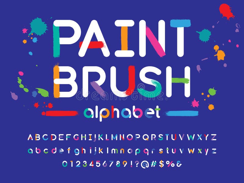 Paintbrush Font Stock Illustrations 7,421 Paintbrush Font Stock