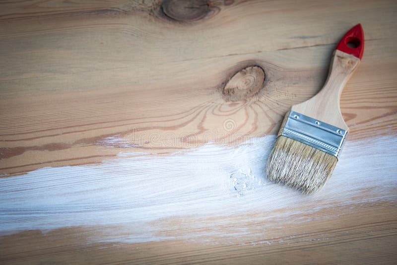 Paintbrush z białym kolorem obrazy stock Paintbrush z białym kolorem obrazy stock