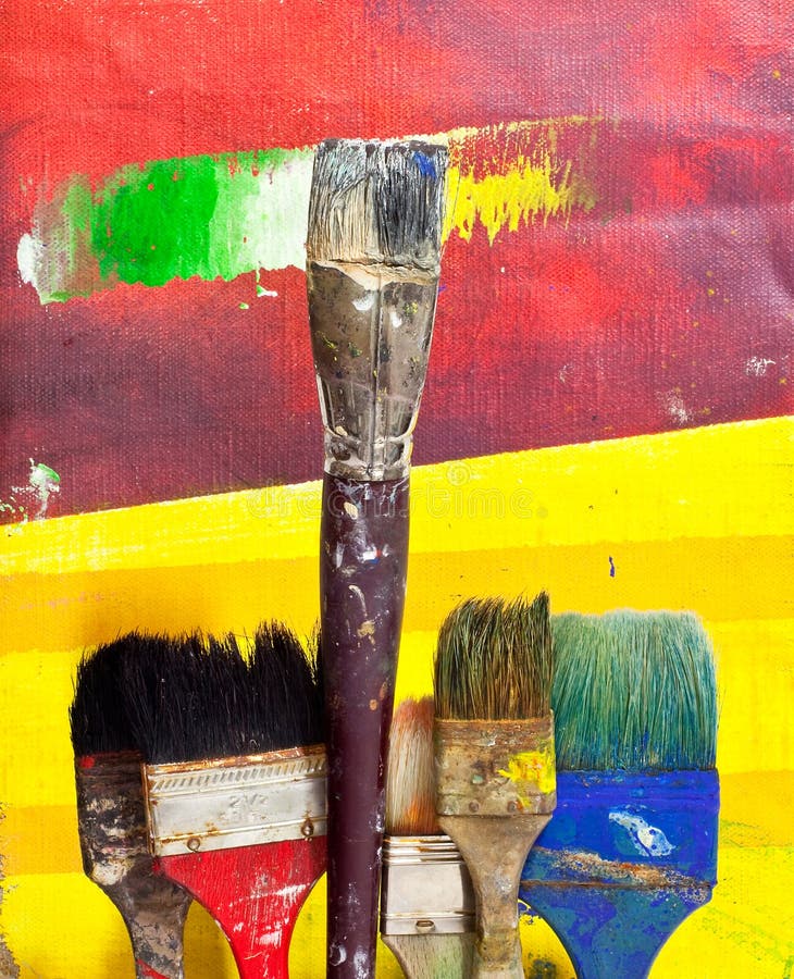 Paintbrushes stock photo. Image of houses, colored, paint 13231902