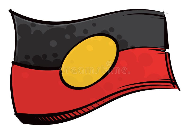 Kom forbi for at vide det toksicitet Dag Painted Aboriginal Flag Waving in Wind Stock Vector - Illustration of  vector, australian: 167554437