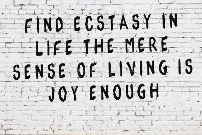 Painted Black Mindful Inscription on White Brick Wall Background Stock