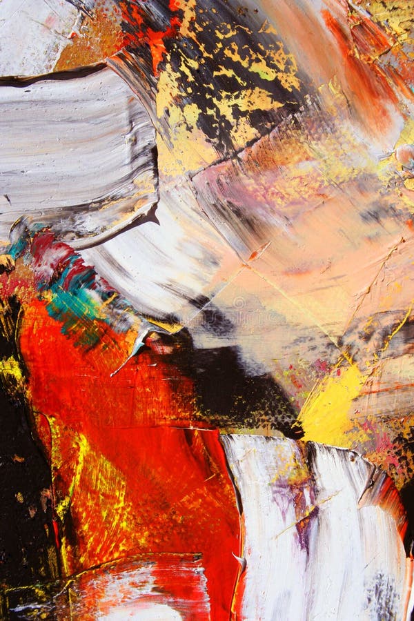 Abstract Black And White Painting Stock Illustration - Illustration of