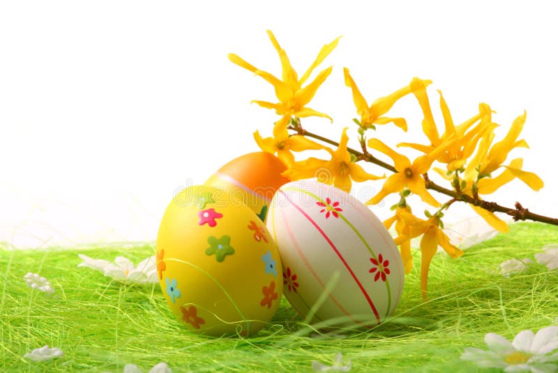 Painted Colorful Easter Eggs Stock Image Image of macro, gold 12585285