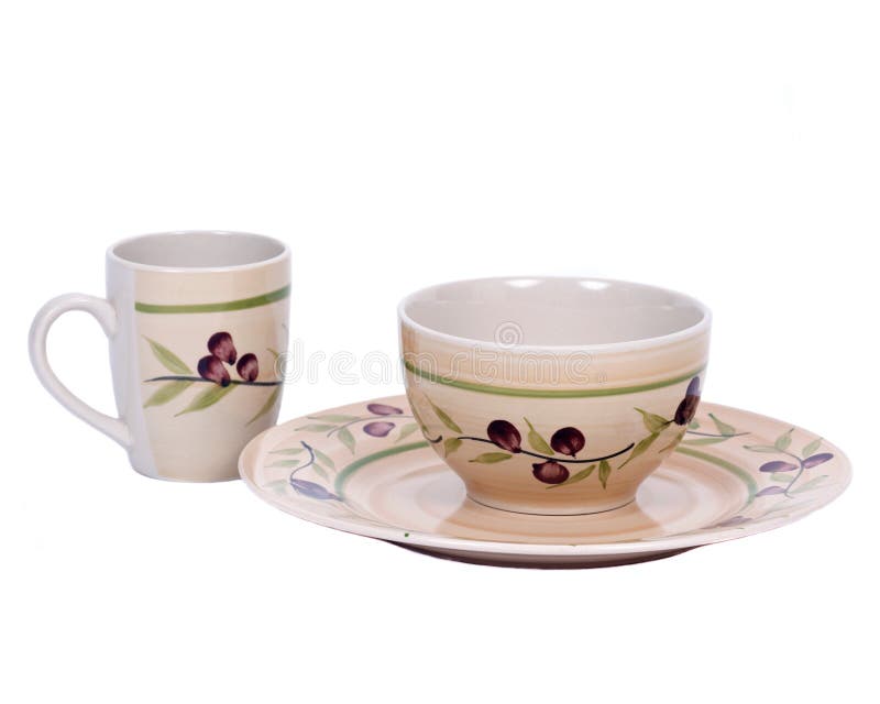 Painted Cup, Bowl and Plate Stock Photo Image of flower, plate 76256946