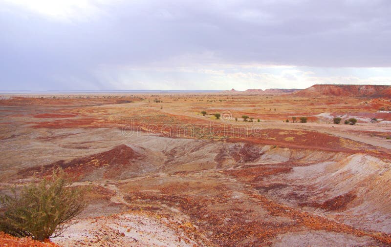 Painted Desert during a Rain Storm royalty free stock photography