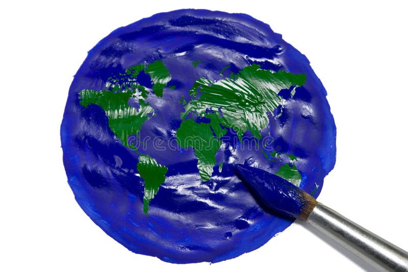 Painted earth stock image. Image of artist, environment 10546305