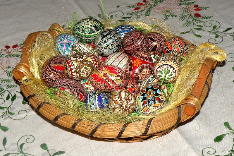 Painted eggs in easter time