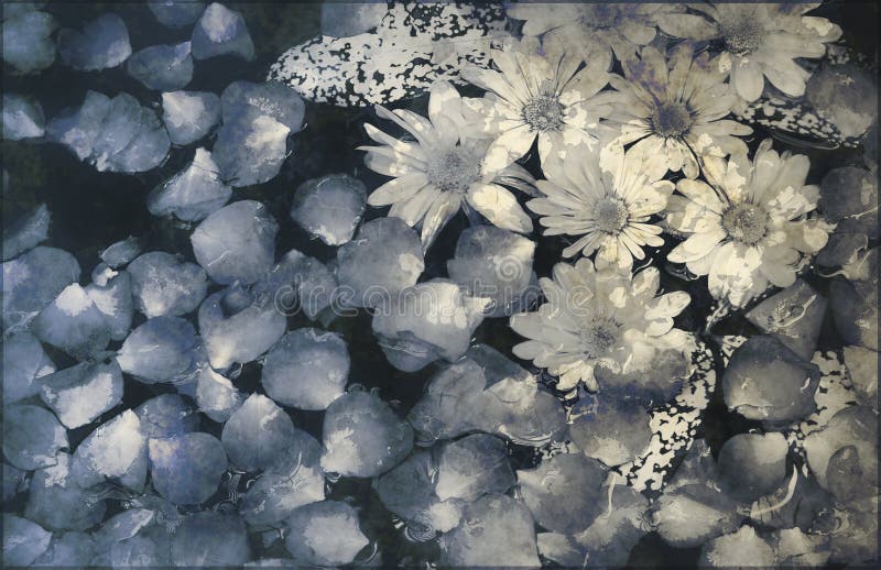 Painted Flowers Background Grunge royalty free illustration