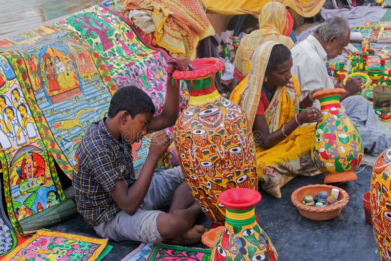 Painted Furntures , Indian Handicrafts Fair at Kolkata Editorial