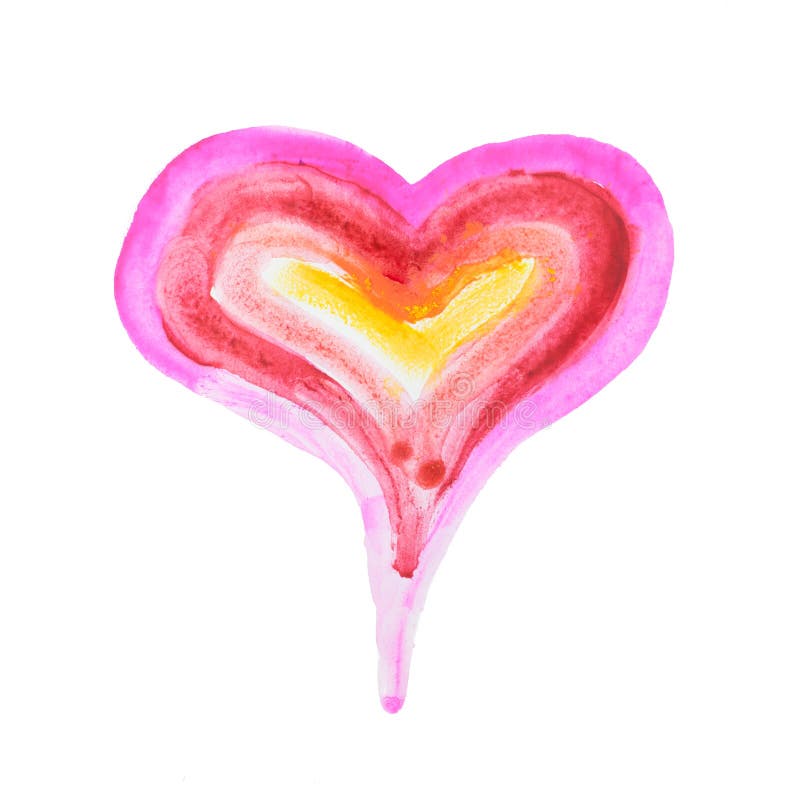 Painted heart stock vector. Illustration of love, inkblot 16949210