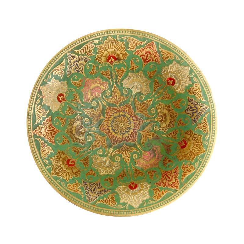 Painted metal plate. stock images