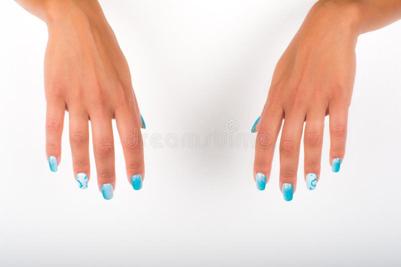 Painted Nails and White Sheet Stock Photo Image of fresh, beauty