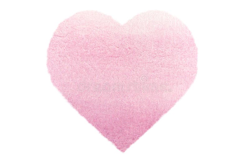 Download Painted Pastel Pink Watercolour Heart Stock Illustration ...