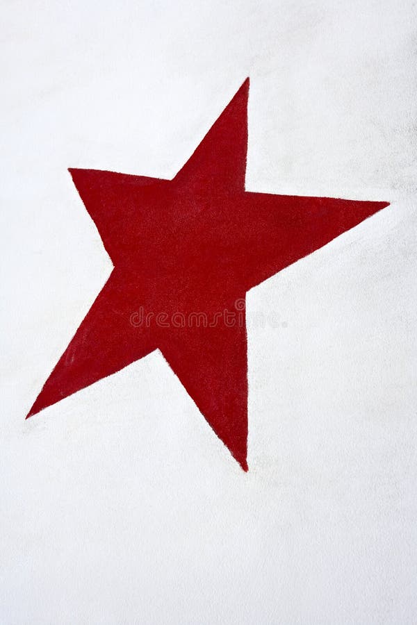 Painted red star