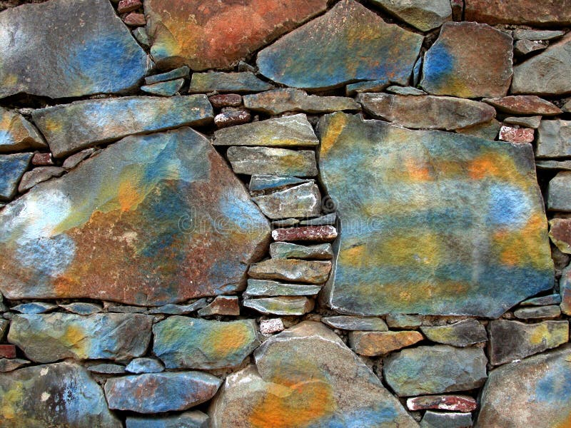 Painted Stone Wall